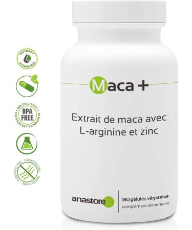 Maca + Arginine and Zinc * Pack 3+1 FREE * 461 mg / 720 Capsules * Energy * Satisfied or Refunded Guarantee * Made in France - Buy Online on GoSupps.com