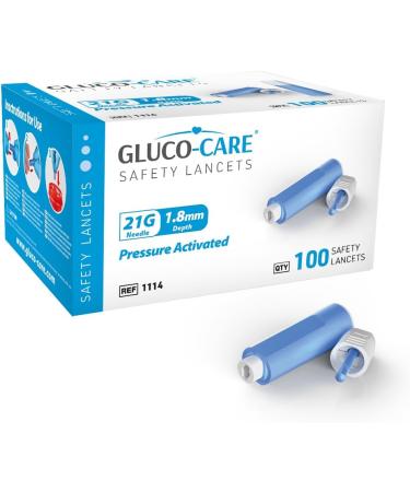 Buy Sterile Safety Lancets 21G x 1.8mm - Pre-loaded Contact-Activated Box of 100 for Safe Blood Sampling - International Shipping Available - Buy Online on GoSupps.com