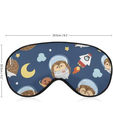 Buy Cute Hedgehog Galaxy Sleep Mask | Light Blocking Eye Mask for Sound Sleep | Adjustable Soft Eye Shade for Men & Women - Buy Online on GoSupps.com