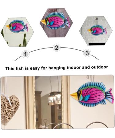 Zerodeko 3pcs Garden Wrought Iron Fish Wall Hanging Metal Pool Wall Decor Ocean Animals Outdoor Wall Sculpture Iron Wall Home Decor Fish Hanging Wall Tropical Fish Purple Sea fish 29.5X17.5X0.3CMx3pcs Purplex3pcs - Buy Online on GoSupps.com