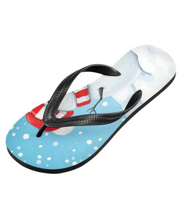 Shop Mnsruu Christmas Snowman Flip Flops - Winter Snow Design for Home Hotel & Spa | XXL Size for Men & Women - Buy Online on GoSupps.com