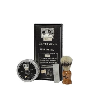 zeitzone shaving set with shaving brush badger hair shaving soap alum stone men gift set