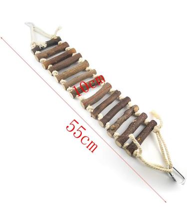 inherited Wood Climbing Ladder Toy Naturals Rope Ladder Bird Toy Wooden Hamster Ladder Flexible Bridge Swing Ladder for Parrots Pet Training for Bird Parrot Budgie Parakeet Cockatiel Macaw - Buy Online on GoSupps.com