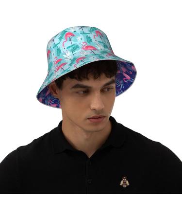 Reversible Pink Flamingo Bucket Hat | Packable Unisex Sun Cap for Outdoor Activities - Buy Online on GoSupps.com