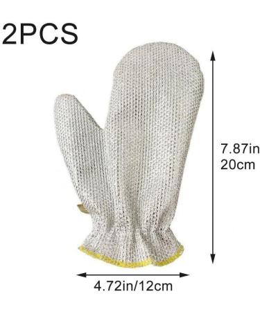 Wire Dishwashing Gloves Non-scratch Wire Household Cleaning Gloves for Tableware Reuseable Dish Washing Gloves for Pots Pans Stove - Buy Online on GoSupps.com