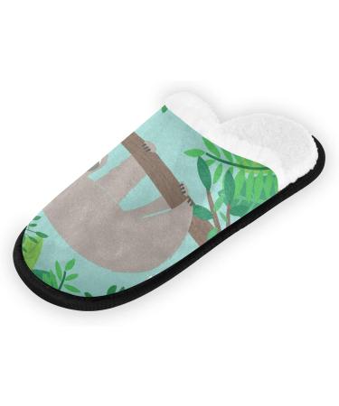Shop Mnsruu Palm Sloth Jungle Home Slippers | Slipproof Slippers for Men UK8-11 | Ideal for Home Hotel Spa & Travel - Multicolored - Buy Online on GoSupps.com