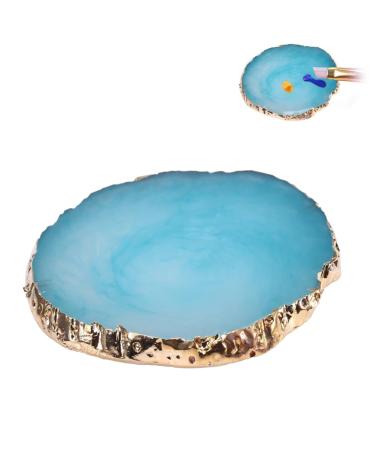 Canyita Nail Art Resin Plate Nail Art Plate Gel Polish Holder Drawing Color Palettes Nail Art Display Foundation Coloring Palettes Resin Makeup Blender Nail Art Polish Plate (3#)