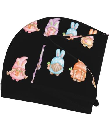 Happy Easter Gnomes Microfiber Hair Towel | Super Absorbent Coral Velvet Wrap for Women | Quick Dry Cap for Long Curly & Thick Hair - Buy Online on GoSupps.com