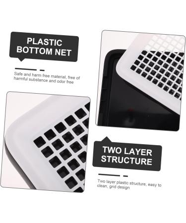 FOMIYES Box Hamster Toilet Tub Tray for Bathtub Indoor Rabbit Cage Large Guinea Cage Guinea Pig Pp Small Pet 24.5X19.5X3CM Black - Buy Online on GoSupps.com
