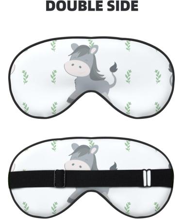 Smiling Donkey Eye Mask - Soft Elastic Adjustable Sleep Mask for Men & Women | Comfortable Black Nighttime Eye Cover - Buy Online on GoSupps.com