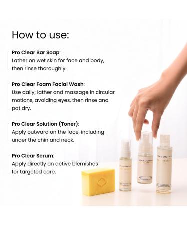 Relumins Pro Clear Skincare Gift Set for Women Full-Size Acne System w/ Salicylic Acid Pampering Birthday Gift for Mother Sister Girlfriend Pro Clear Set - Buy Online on GoSupps.com