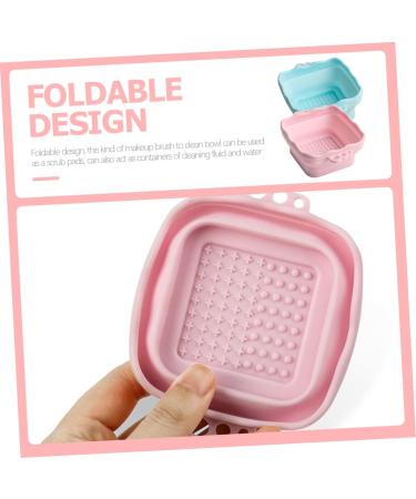 2pcs of makeup brush makeup brush cleaning mat silicone brush cleaner makeup brush drying hanger makeup brush cleaning pad make up portable Miss Silica gel carpet - Buy Online on GoSupps.com