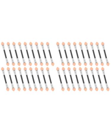 100pcs Eyeshadow Beauty Tipped Eye Shadow and Oval Girls Tools Dual for Pink Sides Daily Sticks Double- end Women Brush Applicator Professional Sponge Makeup Lady 8x1cm Pink