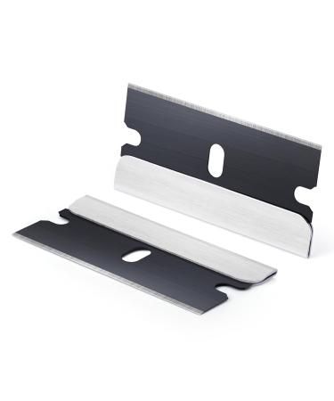 FOSHIO 100PCS Black Carbon Steel Single Edge Razor Blades - Individually Wrapped for Label & Sticker Removal Cleaning Glass Stove Tops & Windows - International Shipping Available - Buy Online on GoSupps.com