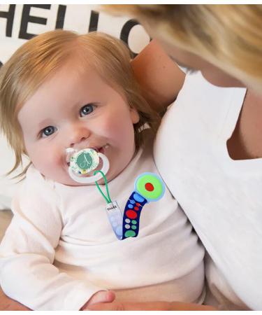 KGDUYC Soother Chains - Baby Pacifier Clip Chain (2 Pack) | Prevents Falling | Perfect Baby Baptism Gift - Buy Online on GoSupps.com