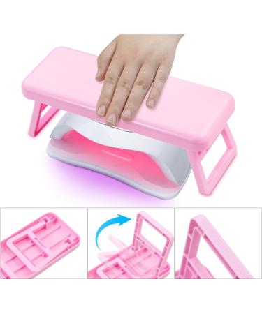 Nail Arm Rest Hand Cushion PU Leather Nail Cushion Foldable Nail Armrest Cushion For Beauty Salons And Home Manicure Foldable Nail Hand Cushion Nail Arm Rest Pu Leather Nail Hand Rest For Home Use Pink - Buy Online on GoSupps.com