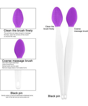 Silicone Lip Brush Double-sided Lip Brush Soft Cleaning Lip Brush Beauty Tool For Smoother Skin Cleaning Brush Set - Buy Online on GoSupps.com