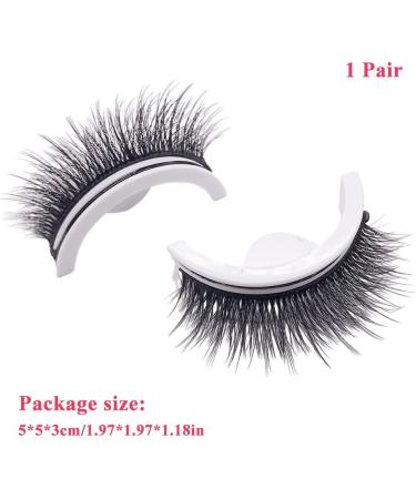 Self Adhesive Eyelashes Waterproof Thick False Lash Reusable Bushy Fluffy Eyelashes 1Pair. Bushy Style - Buy Online on GoSupps.com