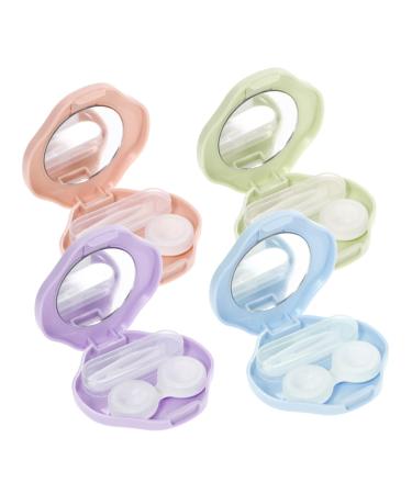Gatuida 4 Series Box care box for colored contact lenses of small owners of glasses and contact lens tanks Contact lens organizer Practical lens case rigid bracket carrier container pp