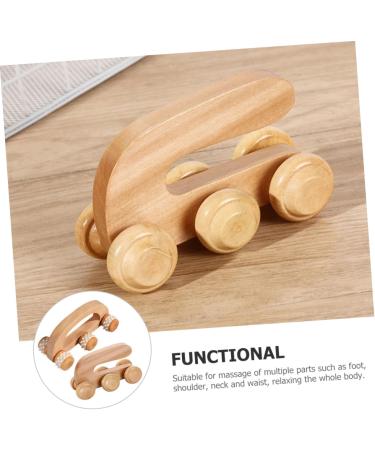 Tovinanna Wooden Roller Massage Gear - 2-Piece Back & Leg Massager Tool for Ultimate Relief - Buy Online on GoSupps.com