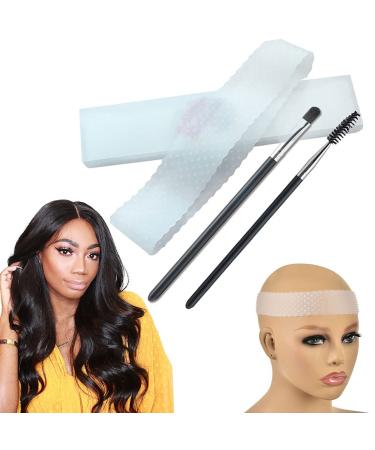 Transparent Silicone Non Slip Wig Grip Head Band for Women, Comfort Elastic Silicone Wig Fix Wig Grip Headbands to Hold Wigs Frontal Sports and Yoga (Transparent color)