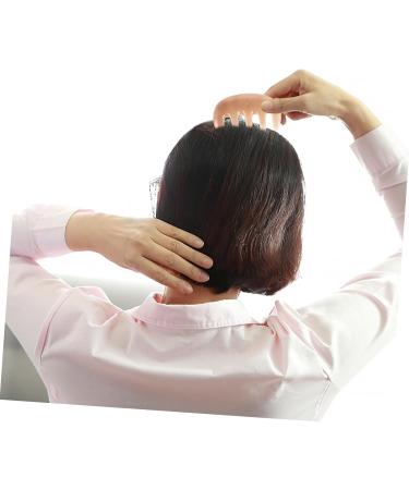 3-Piece Schabbret Multitools Massage Set - Jade Gua Sha Reflex Zone Hand & Foot Massager Pink Care Beeswax Hairbrush - Buy Online on GoSupps.com
