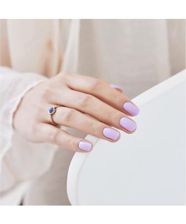 Dashing Diva Glaze Nail Strips - Creamy Lilac | Long Lasting & Chip Resistant Gel Nail Wraps | LED Lamp Compatible | 34 Salon Quality Light Purple Strips - Buy Online on GoSupps.com