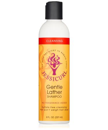 Jessicurl  Gentle Lather Shampoo  Cleansing Curly Hair Shampoo  Vegan  Sulfate Free Shampoo No Fragrance 8 Fl Oz (Pack of 1)