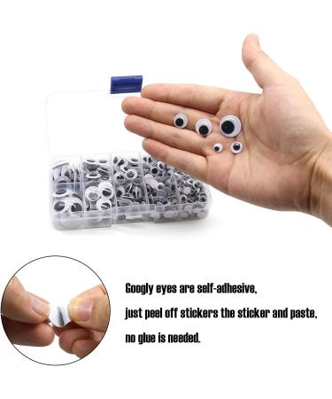 450 pcs Self-Adhesive Black Wiggle Googly Eyes for Crafts - 6mm to 15mm Mixed Sizes - Black Mix - Buy Online on GoSupps.com