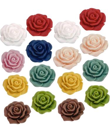 NUOBESTY 225 Pcs DIY Handmade Flocked Rose Material The Flowers Red Rose - Buy Online on GoSupps.com
