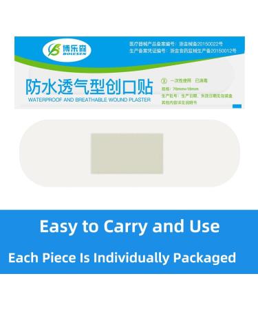 Waterproof Adhesive Bandages - Clear First Aid Elastic Bandages for Minor Cuts & Scrapes 100 Count Water-Resistant Wound Tape for Swimming & Bathing - Buy Online on GoSupps.com