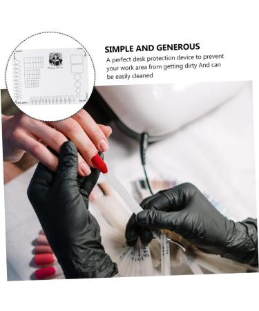 PLAFOPE Nail Art Soft Silicone Pad Silicone Stamping Plate Nail Sticker Guide Nail Polish Practice Pad Nails Silicone Mat Nail Art Stamping Mat Manicure Mat 38x29cm White - Buy Online on GoSupps.com