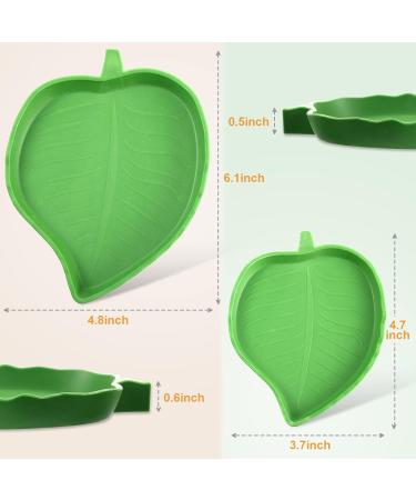 2Pcs Tortoise Water Bowls Reptile Feeding Dish Leaf Shape Reptile Food Water Bowl Feeding and Water Dish Reptile Accessories Tortoise Water Dish Tortoise Cage Accessories - Buy Online on GoSupps.com