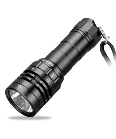 sofirn Scuba Diving Flashlight, SD05 3000lm Powerful Waterproof Light, 100m Underwater, with Rechargeable Battery Inserted and USB Charger