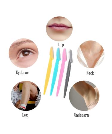 Facial Razor 64 Pcs Eyebrow Razors for Women & Men - Multipurpose Exfoliating Dermaplaning Tools with Precision Cover in 4 Colors - Buy Online on GoSupps.com
