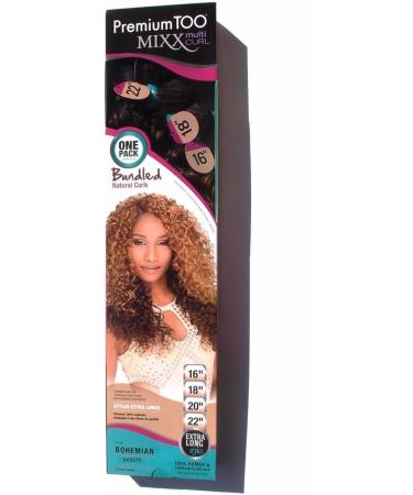 Sensationnel Premium Too " BOHEMIAN " - Human Hair Blend Weave as a Complete Set with 4 Hair pieces and a Free Closure | Colour: 2 (darkbrown) - Buy Online on GoSupps.com