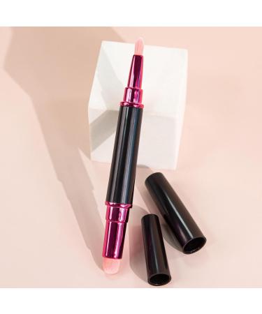 Lip Gloss Brush | Travel Makeup Brush Dual-ended Lipstick Blending Brush Round And Flat Head Makeup Brush With Dust-Proof Lid - Buy Online on GoSupps.com