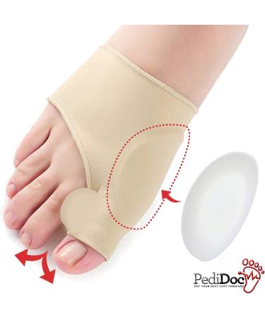PediDoc Bunion Corrector for Women - Bunion Relief Sleeves with Gel Toe Separator - Hallux Valgus Relief & Toe Alignment - Size Large - Buy Online on GoSupps.com