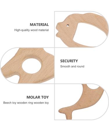 ORFOFE Baby Teether Adorable Wood-Made Animal-Design Teething Toy - Buy Online on GoSupps.com