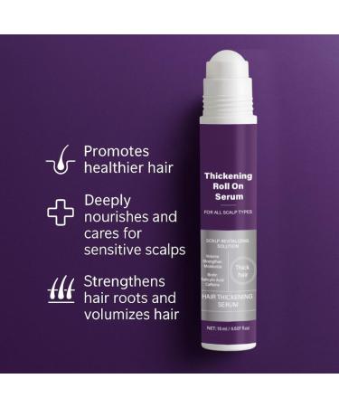 2PCS Roll On Hair Growth Serum for Thickening Scalp Care Treatment to Strengthen Hair & Boost Volume For All Scalp Types 15ML - Buy Online on GoSupps.com
