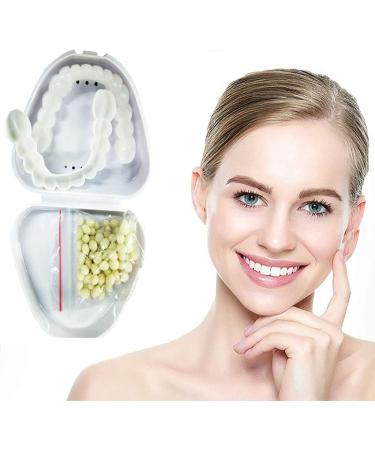 Giural prostheses cosmetic teeth instant veneers dental silicone tooth whitening temporary prosthesis teeth on the top wrong teeth dentures braces covers for men and women 2 pairs