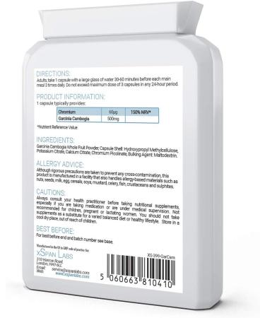 Super Strength Garcinia Cambogia 1500mg with Chromium Picolinate | 30 Day Supply | UK-Made - Buy Online on GoSupps.com