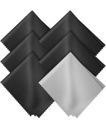 10 Pcs Premium Microfiber Cleaning Cloths - Black Lens & Glasses Care Portable Saw Tooth Edge for Easy Cleaning - Buy Online on GoSupps.com