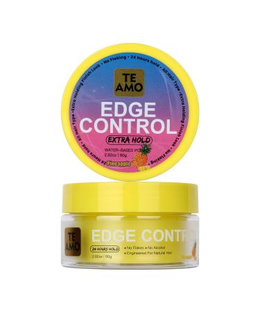 Te Amo Edge Control Gel 2.82oz - Extra Hold No Flaking Water-Based with Vitamin E | Apple & Pineapple Scent | All Hair Types - 24hr Hold - Buy Online on GoSupps.com