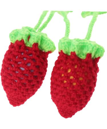 Zerodeko 2pcs Strawberries Fruit Candy Bags Goodie Bags for Kids Egg Bags Mesh Bag Crochet Net Bag Shopping - Buy Online on GoSupps.com