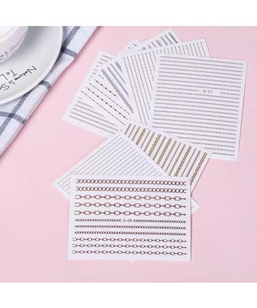 3 Sheet Stripe Gold Curve 3D Adhesive Nail Art Striping Tape Lines-Striping Tape for Nail Art-Nail Striping Tape Foil-Nail Striping Tape Thick-Nail Striping Tape with Dispenser-Self-Adhesive DIY Nail Art Tape 2 - Buy Online on GoSupps.com