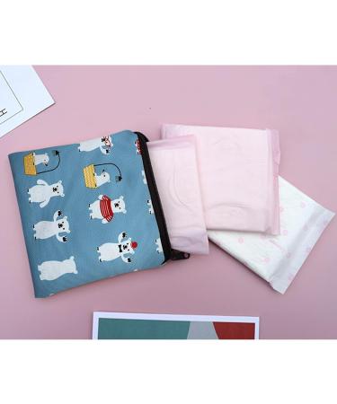 3-Pack Sanitary Napkin Storage Bags with Zipper - 5x5 inches | Cute Strawberry Design | Ideal for Girls, Women & Ladies - Buy Online on GoSupps.com