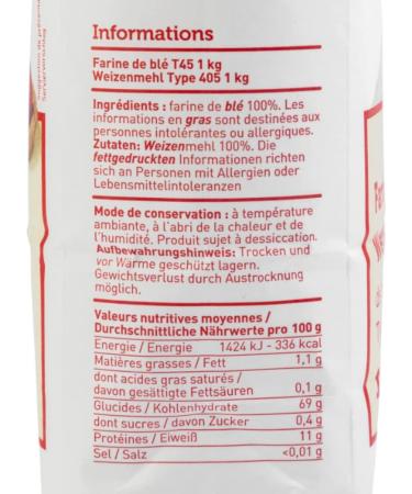 T45 Pastry Flour 1kg x 2 - Buy Online on GoSupps.com