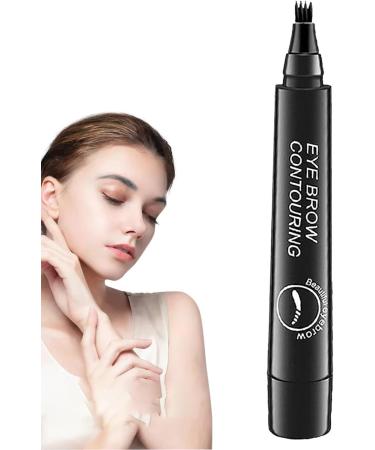 Four-Headed Eyebrow Pencil 4 Points Eyebrow - Microblading Eyebrow Pencil Long-Lasting Eyebrow Makeup for Natural-Looking Eyebrow Pochy Black - Buy Online on GoSupps.com