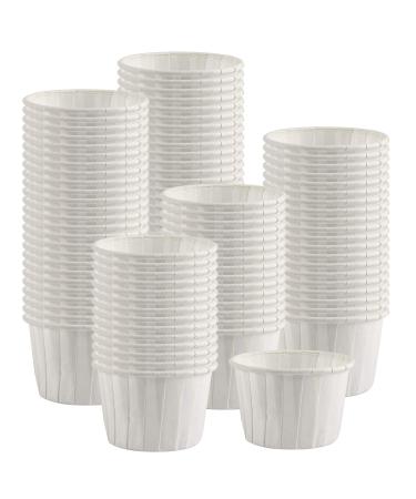Alitaver 300 pcs 1 oz Paper Cups Disposable Paper Souffle Cup for Ketchup, Sacrament, Condiments Or Medicine Cup